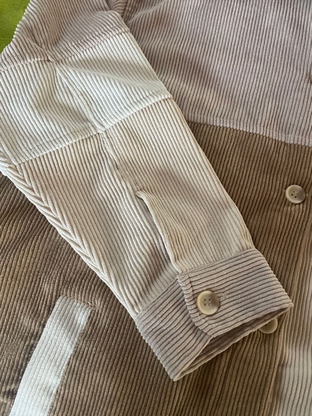 Stoosh Light Taupe & Cream Corduroy Jacket - Picture 5 of 13